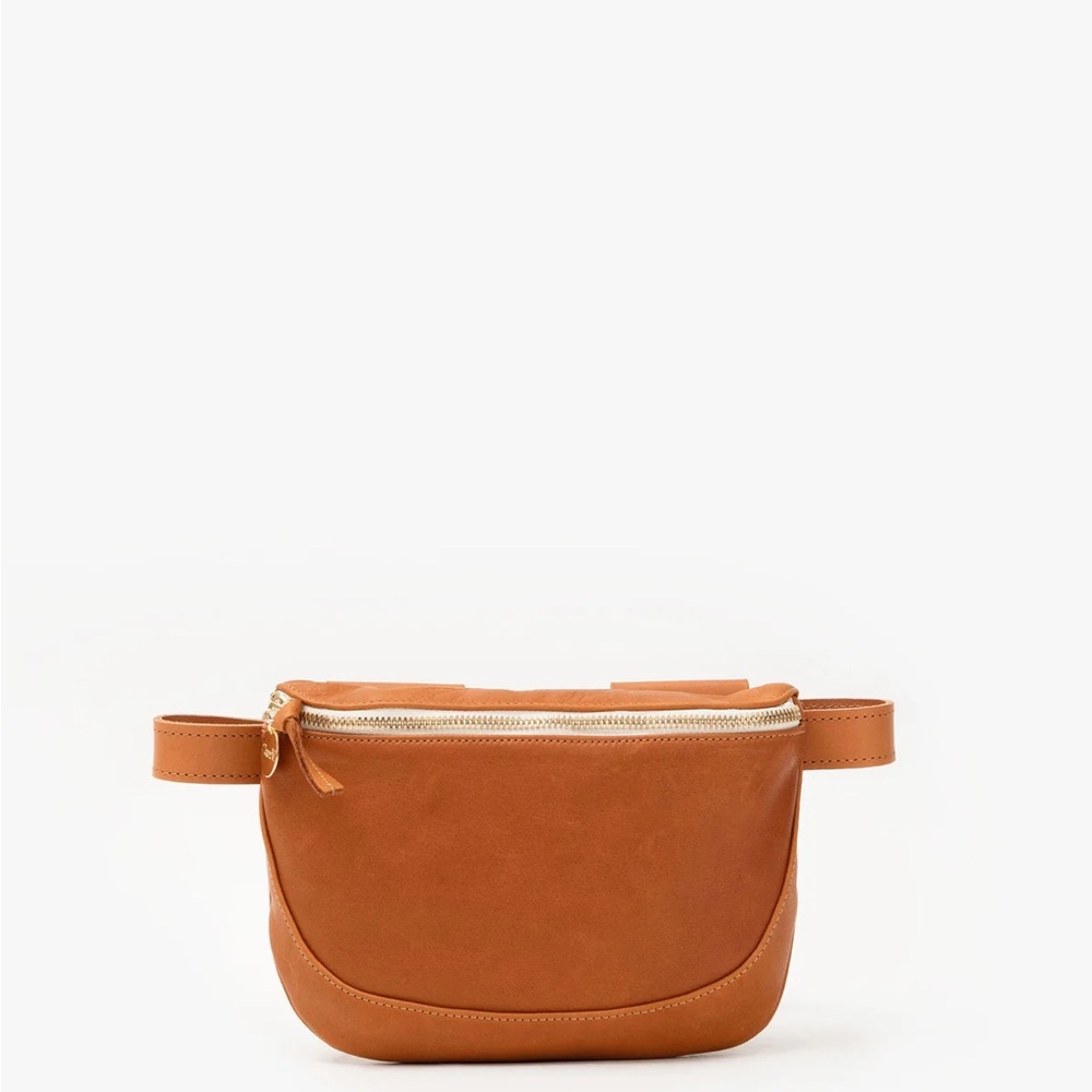 Brand New Clare V Neptune Tan Leather Fanny Pack Belt Bag